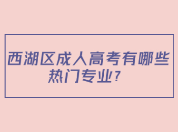 西湖區(qū)成人高考有哪些熱門專業(yè)？